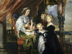 Дебора Кип, жена сэра Бальтазар Жербье, и ее дети
