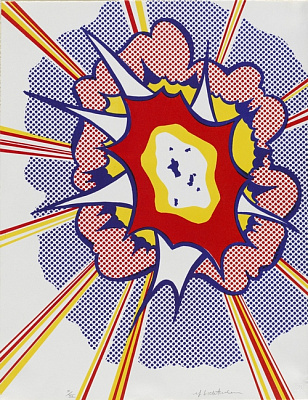 Картина Взрыв - Лихтенштейн Рой 