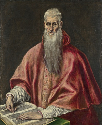 Картина Св. Ієронім у кардинальському вбранні (Лондон, Національна галерея) - Ель Греко 