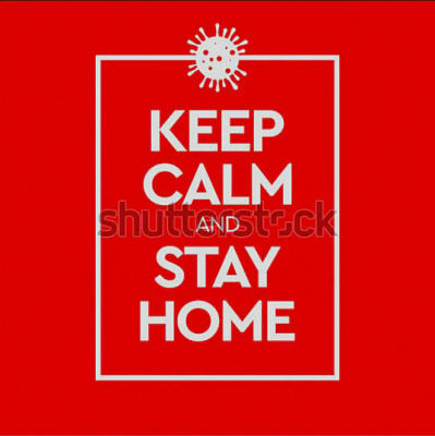 Картина Keep calm and stay home - Мотивационные постеры и плакаты 