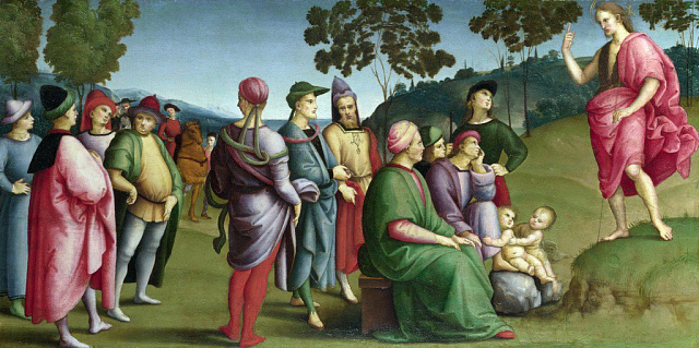 Картина Проповедь св.Иоанна Крестителя - Рафаэль Санти 