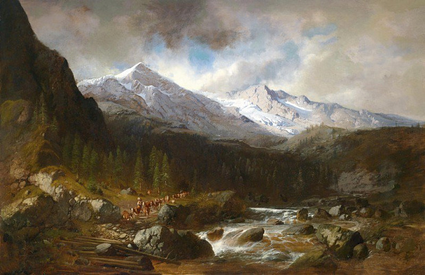 Картина Краєвид Альп - Мільнер Карл 