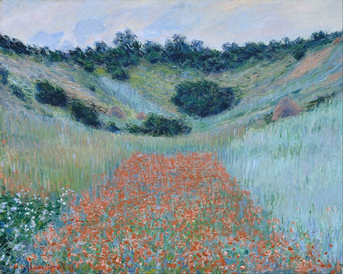 Картина Маковое поле в долине возле Живерни  - Моне Клод 