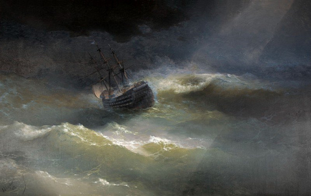 Картина Корабль «Императрица Мария» во время шторма - Айвазовский Иван 