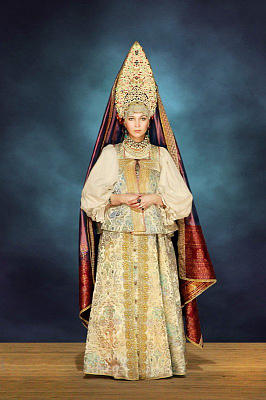 Картина Русский национальный костюм - Женские национальные 