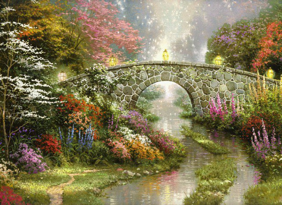 Картина Мост в стоячей воде - Кинкейд Томас 
