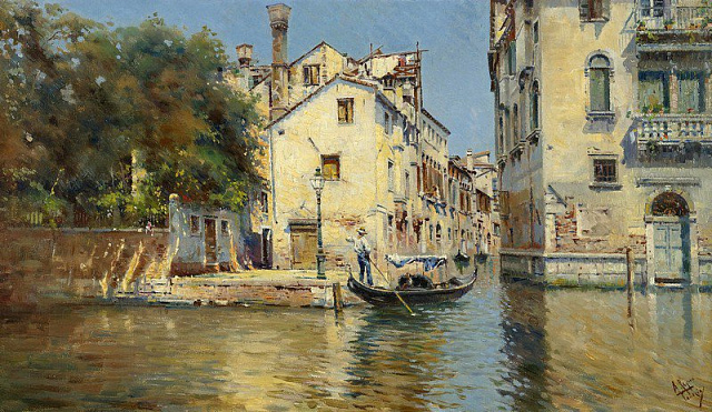 Картина Сцена венецианского канала - Рейна Антонио Мария де 