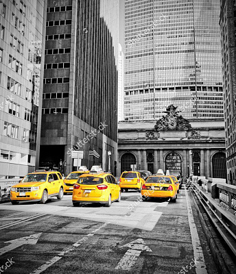 Картина Нью-Йоркское такси - Черно-белое 