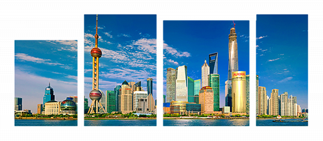 Картина Шанхай - Из четырех частей 