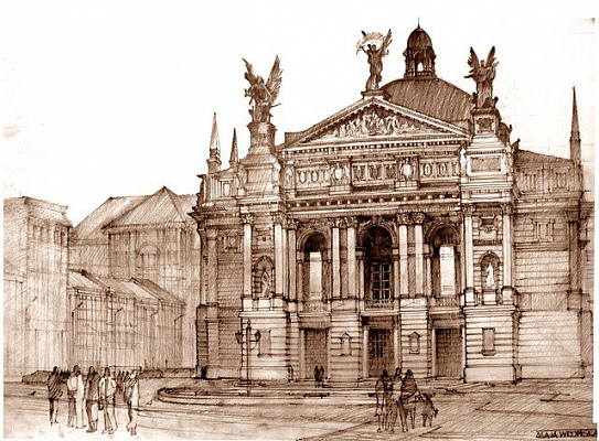 Картина Майя Вронска - Опера - Акварели 