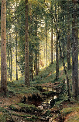 Картина Ручей в лесу - Шишкин Иван 