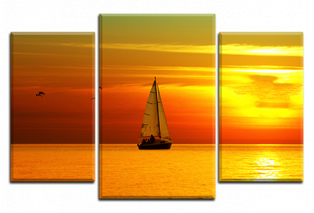 Яхта на закате 4