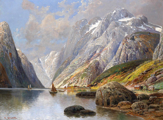 Картина Ландшафт із фіордом - Кауфман Карл 