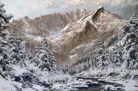 Зимний горный пейзаж