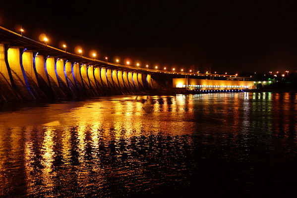 Картина Днепровская ГЭС вечером 2, Запорожье - Город 