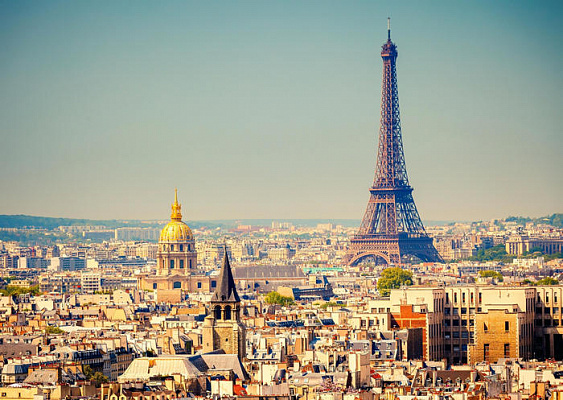 Картина Живописный вид на Париж - Город 