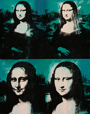 Картина 4 Мона Лизы - Уорхол Энди 