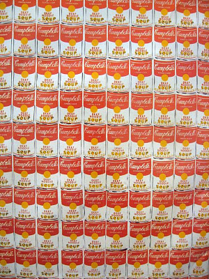 Картина 100 банок супа - Уорхол Энди 