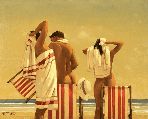 Картина Голые на пляже - Веттриано Джек 