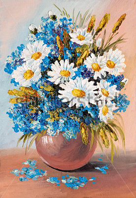 Картина Букет полевых цветов - Unknown Artist 