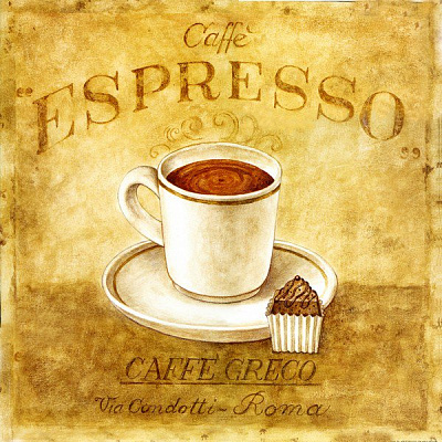 Картина Эспрессо Греко - Картины для кафе 