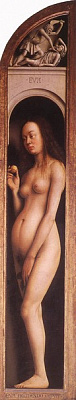 Картина Гентский алтарь. Ева - Ван Эйк Ян 