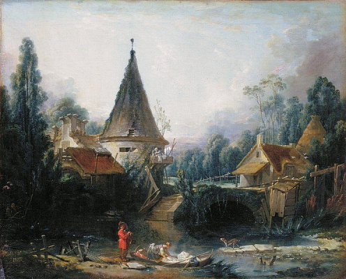 Картина Пейзаж в окрестностях Бове - Буше Франсуа 