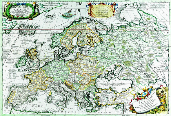 Картина Карта Евразии - Карты на стену 
