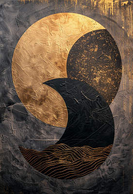 Картина Танок сонця та місяця - Штучний Інтелект 
