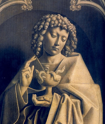 Картина Гентский алтарь. Иоанн Евангелист (деталь) - Ван Эйк Ян 