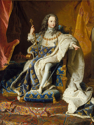 Картина Людовик XV на троне - Мужские старинные 