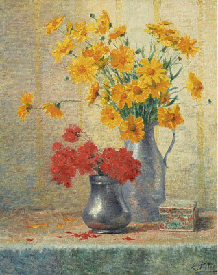 Картина Эверт Питерс - Ваза с цветами - Картины на кухню 
