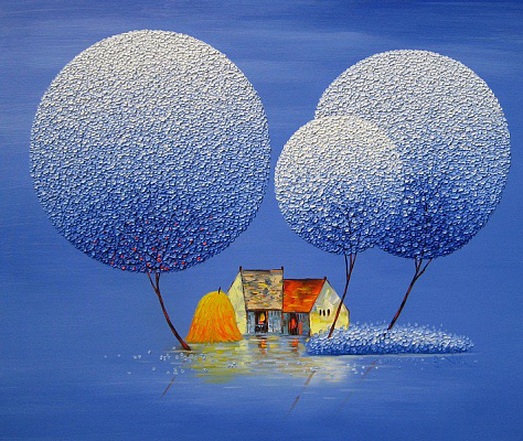 Картина Голубое настроение - Фэн Чу Тран 