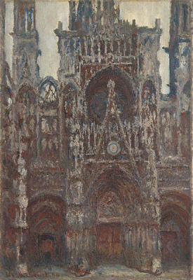 Картина Портал Руанского собора в коричневом цвете - Моне Клод 