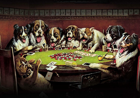 Картина Кассиус Марцелл Кулидж - Собаки, играющие в покер 4 - Разное 