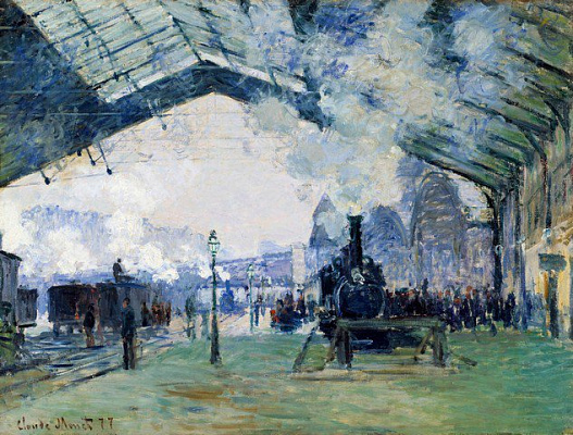 Картина Станция Сен-Лазар, поезд из Нормандии - Моне Клод 