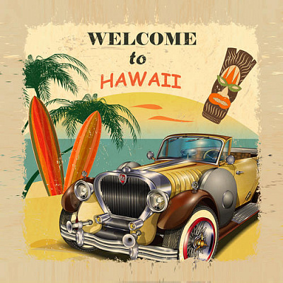 Картина "Welcome to Hawaii" - Мотивационные постеры и плакаты 