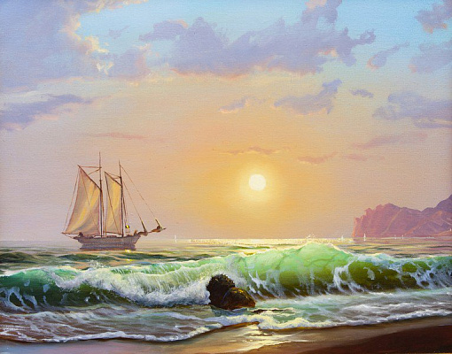Картина Закат над морем - Кулианионак Лилия 