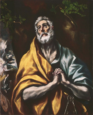 Картина Каючийся Св.Петр (Вашингтон, The Phillips Collection) - Ель Греко 
