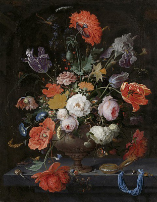 Картина Миньон Абрахам -  Ваза с цветами - Картины на кухню 