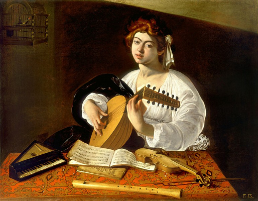 Картина Лютнист - Караваджо Микеланджело  