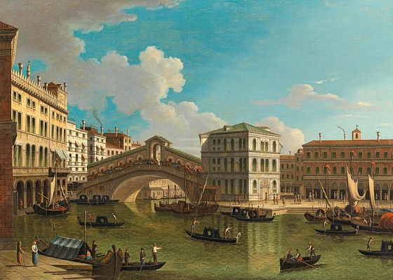 Картина Міст Ріальто та Палац Камерлінгу - Каналетто 
