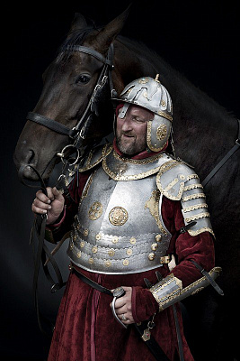 Картина Рыцарь с конем 4  - Военные 
