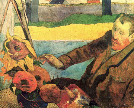 Ван Гог, що малює соняшники