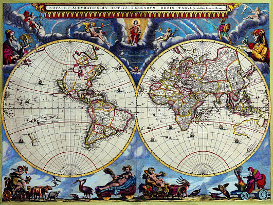 Картина Карта мира - Карта мира на стену 