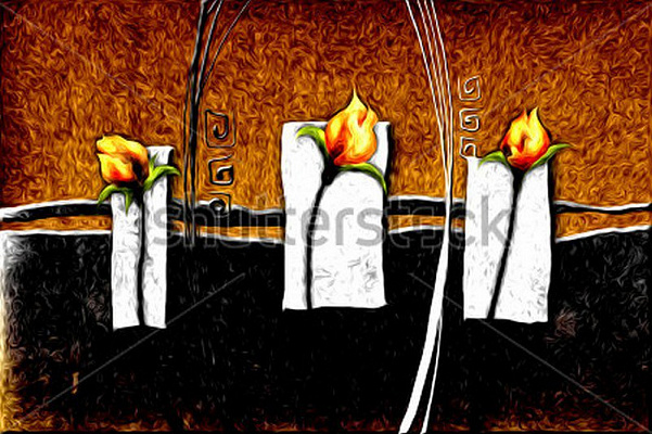 Картина Абстрактные цветы 8 - Кулик Рафал  