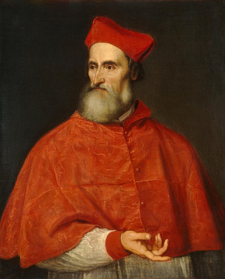 Картина Портрет кардинала Пьетро Бембо - Вечеллио Тициан 