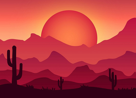 Картина Червона пустеля - Фентезі 