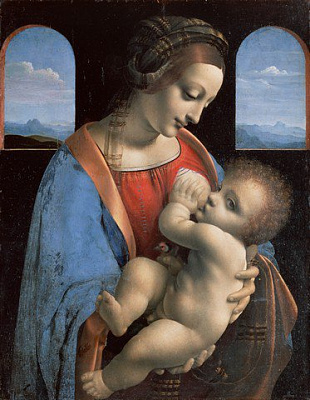 Картина Мадонна и ребенок - Да Винчи Леонардо 