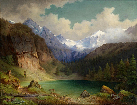 Вид на гірське озеро
